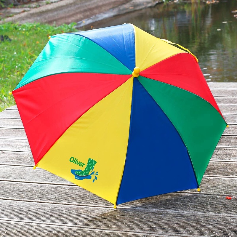 Striefchen® Children's Umbrella Colourful Printed with Your Choice of Name,