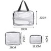 Toiletry Bag Transparent, 3 Pieces PVC Transparent Cosmetic Bag Makeup