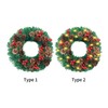 LED Christmas Wreath With Battery Powered String Light Pine Cones