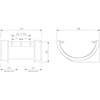 FLOPLAST 112mm Half Round Fascia Gutter Union Bracket - Black