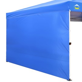 CROWN SHADES SunWall Silver Coated for 12x12 Pop up Canopy Tent, 1 Pack Sidewall Only with Silver Coating (1 Pack, Blue)