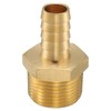 sourcing map 4pcs Brass Barbed Fitting 3/4" NPT Male to