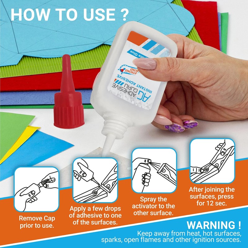 ag adhesive guru Cyanoacrylate Super Glue 3.5 oz for Plastic