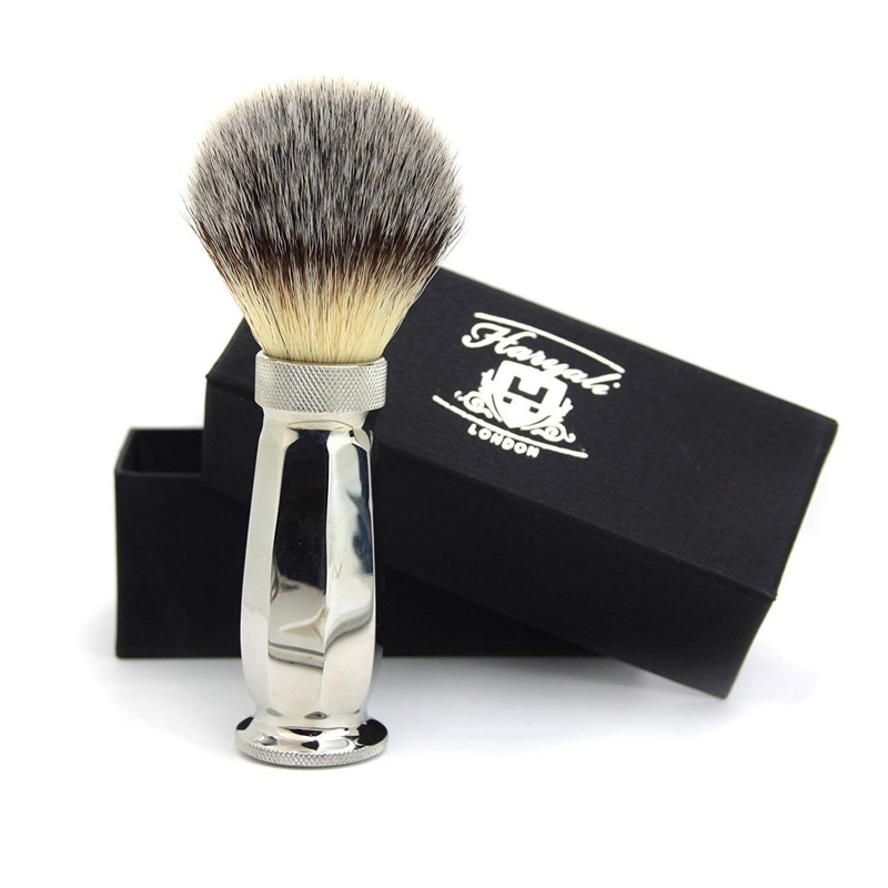 Synthetic Hair Shaving Brush Stainless Steel Handle with Classical Box