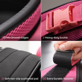 Exercise Hip Thrust Belt with Slip-Resistant Padding - Easy to Use with Dumbbells, Kettlebells, or Plates - Protects Your Hips for Gym, Home Workouts, or On the Go (Pink)