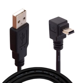 USB 2.0 A Stecker auf abgewinkeltes Mini-Kabel, 90 Grad rechtwinkliges Mini-5P-Datensynchronisations-Ladekabel für Garmin Dash Cam Auto GPS Navigator DVR Digitalkamera 1,5 m /5 Ft (Down)