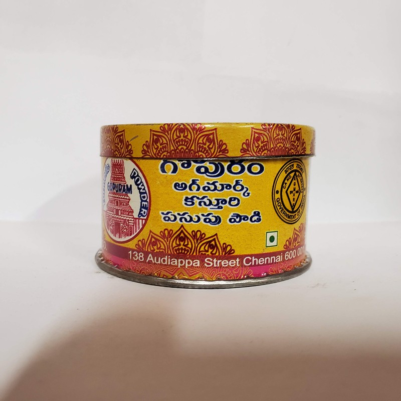 Gopuram Kasturi Turmeric 40 GM Tin