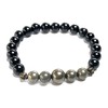 8mm Black Tourmaline And Pyrite Stretch Bracelet – Root &