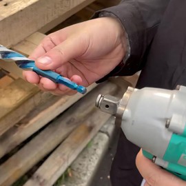 Triangular Tip Wood Drill Bit, Set of 3, Hexagonal Shaft Woodworking Drill, Auger Drill Bit, High Carbon Steel, Blade Diameter 0.6 inches (14 mm), Total Length 6.1 inches (155 mm), DIY Tool for Wood