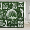Homewish Golf Theme Shower Curtain Green Grass Bathroom Shower Curtain