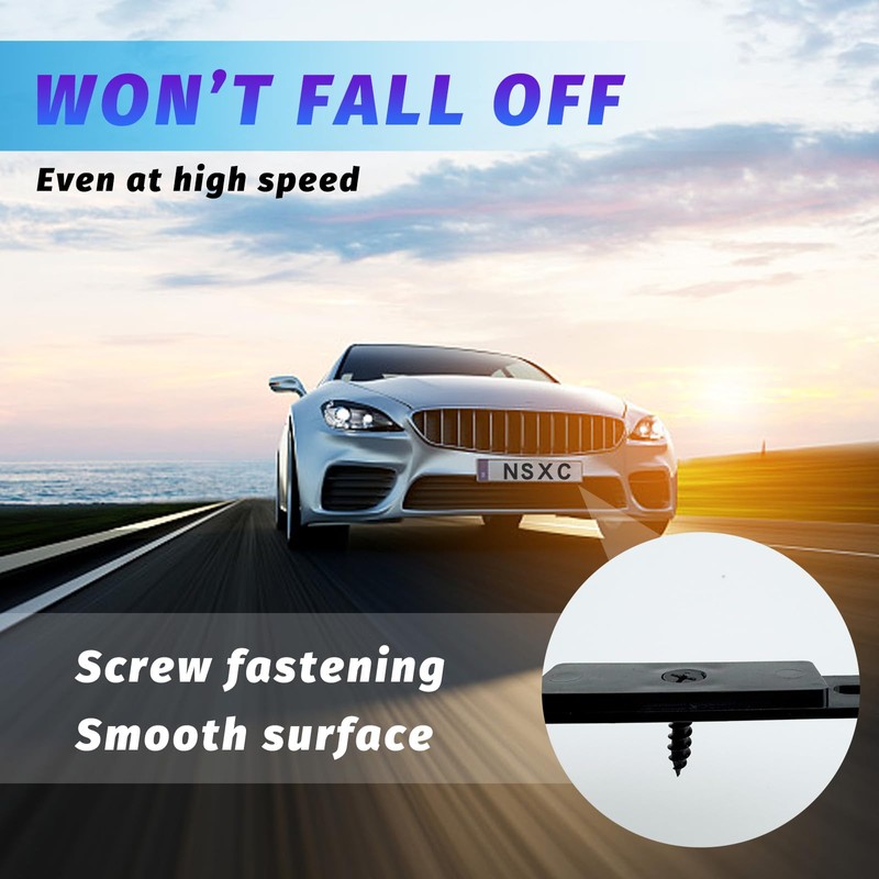 Number Plate Holder for Cars - Frameless Invisible - Weatherproof