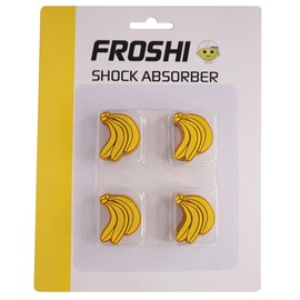 FROSHI Tennis Vibration Dampeners Shock Absorbers Performance Accessory Gift Fun Banana Design 4-Pack Match with Your Doubles Partner!