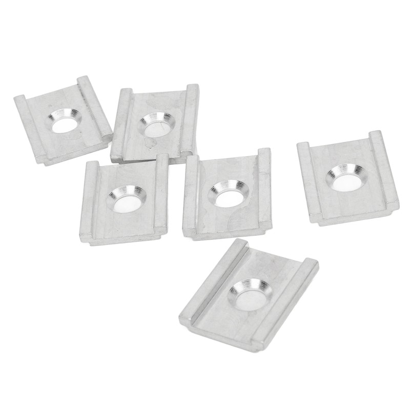 6PCS Aluminum Kayak Adapter Anodized Tight Connection Track Adapter Plates