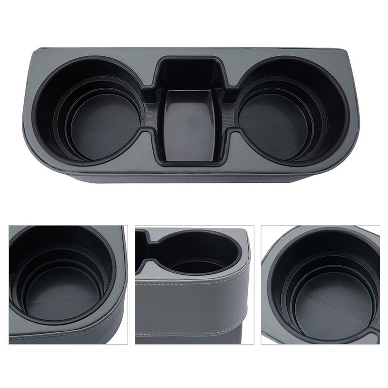 Gray Multifunctional Car Cup Holder Car Seat Organizer Gap Filler