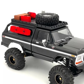 For Traxxas Overland Roof Rack Upgrades For Trx4m F150 High Trail Accessories and Parts 1/18 - Add Spare Tire Carrier