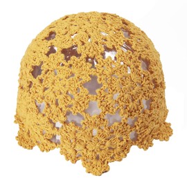 ZLYC Women's Girls Crochet Hat Handmade Beanie Hat Slouch Summer Knitted Hats, yellow