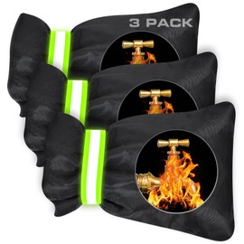 Outdoor Faucet Covers for Winter Freeze Protection - 3 Pack, Thickened Insulated Pipe Covers for Outside, Reusable Waterproof Spigot Covers, 7.7" H x 5.9" W, Black（Reflective)