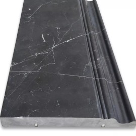Stone Center Online N06P Nero Marquina Black Marble Skirting Baseboard Trim Molding Polished