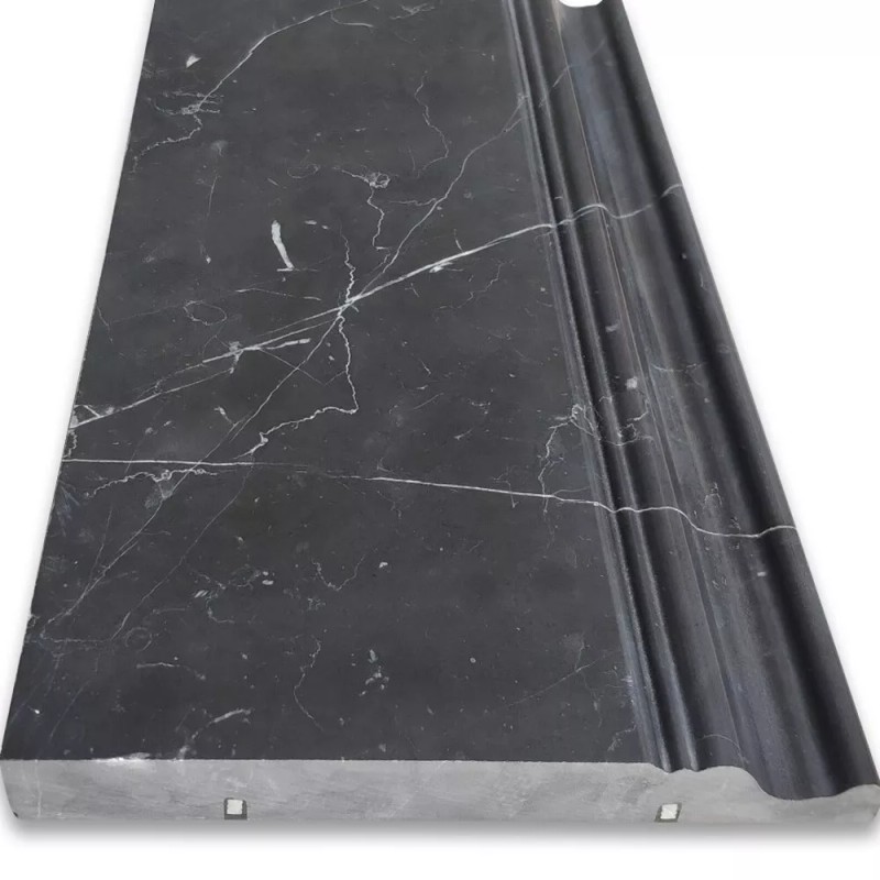 Stone Center Online N06P Nero Marquina Black Marble Skirting Baseboard