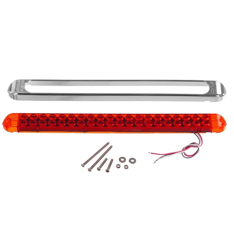 Partsam Waterproof 17" Inch High Power 40 LED Red Utility