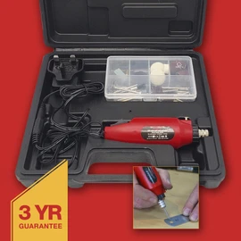 Amtech V2560 Mini Drill (60 Piece) with Bit Set for Craft and DIY. Electric Grinder Kit and Rotary Power Tool for Carving and Grinding
