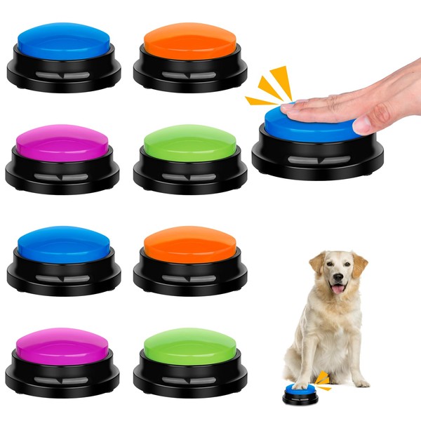 8 Pcs Game Buzzers for Trivia Games Show Answer Recordable
