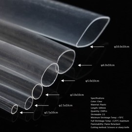 Artrinck Heat Shrink Tubing Assortment,2: 1 Heat Shrink Tubing Sleeving Waterproof (150pcs Transparent)