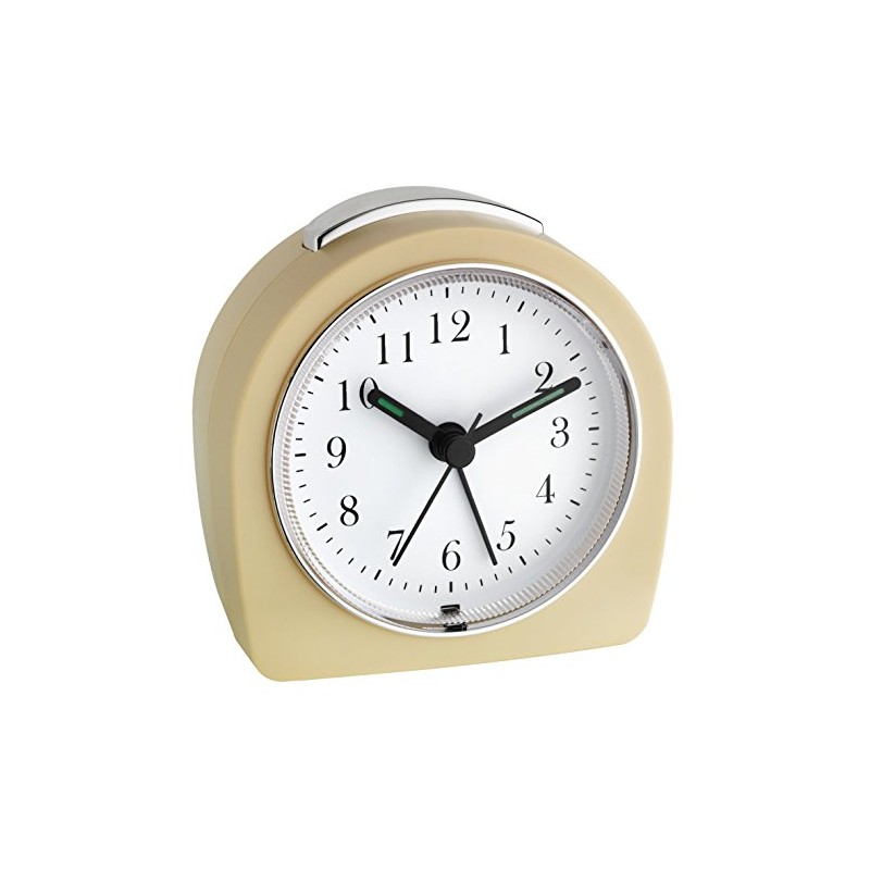 TFA Dostmann Analogue Alarm Clock 60.1021 Silent Movement Alarm with