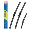 HRSNO 24"+18" Windshield Wipers With 14" Rear Wiper Blade Sets