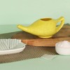 Crackle Pattern Yellow Ceramic Neti Pot for Nasal Cleansing |