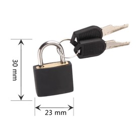 4 Pcs Small Metal Luggage Padlocks Mini Suitcase Locks Classroom Matching Game Locks with Keys for School Gym Black