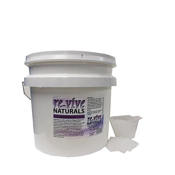 Re-vive Naturals Magnesium Chloride Flakes 12 Lbs Food Grade Quality