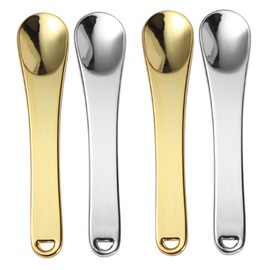 Beavorty Scoop Set 4pcs Zinc Alloy Beauty Spoons Facial Mask Tools Lipstick Powder Scoops Women Girls Ladies Beauty Routine Essentials