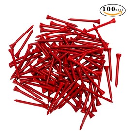 THIODOON Golf tees 3 1/4 inch Less Friction Wood Tees Training for Golfer Professional Natural Wood Golf tees Bulk 100 Count Golfing Tees