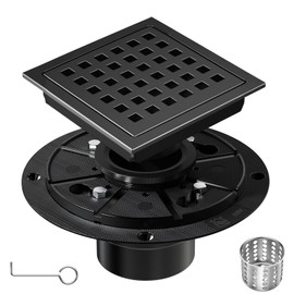 NIREU 4 Inch Square Shower Floor Drain,304 Stainless Steel Square Shower Drain, High Flow Design CUPC & Watermark Certified