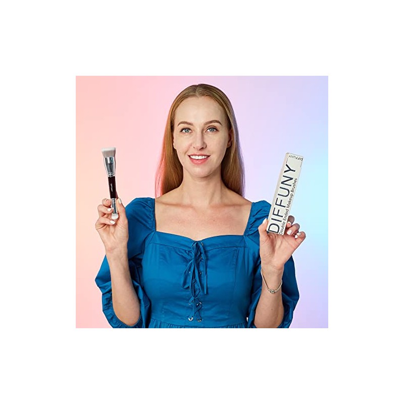 Brochas de maquillaje de doble extremo, brocha correctora de base