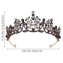 Rhinestone crown bridal crown, vintage crystal crown, baroque queen crown, suitable for wedding party, Rhinestone