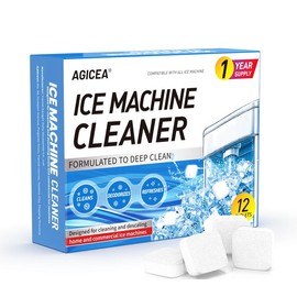 12pcs Ice Machine Cleaner, kitchen safety descaling cleaning tablets, compatible with all types of ice makers cleaners, household