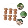 Gadpiparty 6pcs Mini Wood Mushroom DIY Craft Unfinished Smooth Figurines