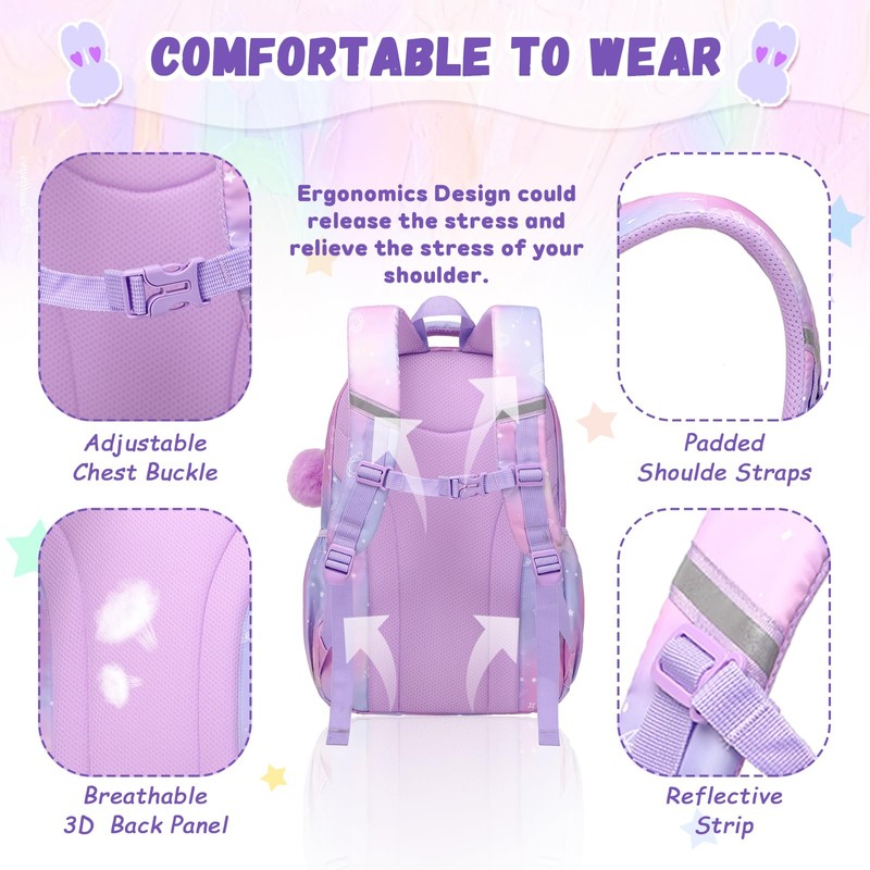 PIG PIG GIRL Kids Backpack for Girls - School Bags