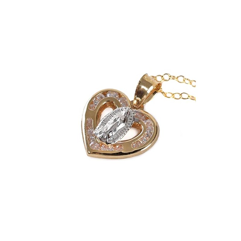 Doble O Joyerias - Medalla Corazón Virgen de Guadalupe en