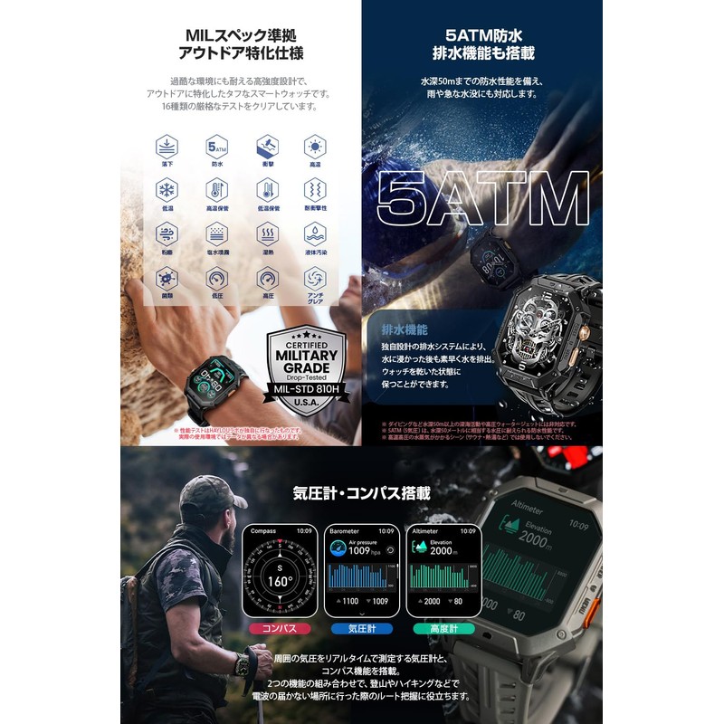 Haylou HL-IRN1GR IRON N1 Smart Watch, Fully Waterproof, US Military