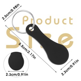 4 Pcs Stainless Steel Shopping Trolley Tokens, Portable Alloy Key Ring Quarter Holder Keychain Shopping Trolley Keyring for Men Women Shopping Cart Grocery Shopping Trolleys (Black)