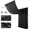 gogoparti 10x20FT Black Ceiling Curtain Panels - 2 Panels of