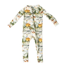 Tiny Revival Baby Zipper Pajamas Sleepers–Hypoallergenic, Newborn to Toddler, Tencel Modal, Soft–Bible Clothing (US, Age, 12 Months, Noah's Ark)