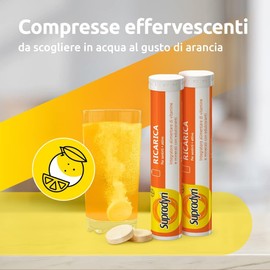 Supradyn Complete Multivitamin Refill with Vitamins and Minerals for Adults, Vitamins A, B, C, D3, E, K, Magnesium, Calcium, Zinc, Selenium and Q10 Supplement, Orange Flavor 60 Effervescent Tablets