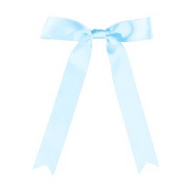 Satin Ribbon Bows with Twist Tie, 6 x 10 Inch, 30 Pack, Gift Wrapping and Party Decorations (Baby Blue)