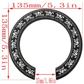 LQ Industrial Guitar Soundhole Decal Self-adhesive Rosette Inlaid Sound Hole Ring Sticker Decoration for Classical Guitar Ukulele