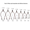 Bieye SS003 Lampshade Lamp Shade Support with Finial for Tiffany