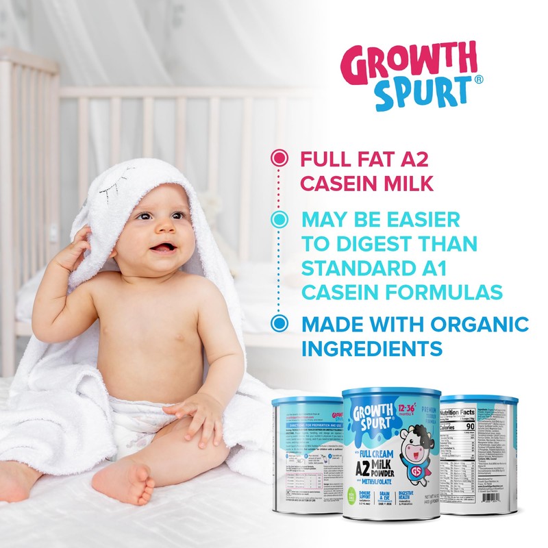 GROWTH SPURT Organic A2 Toddler Formula Easy to Digest Comfort